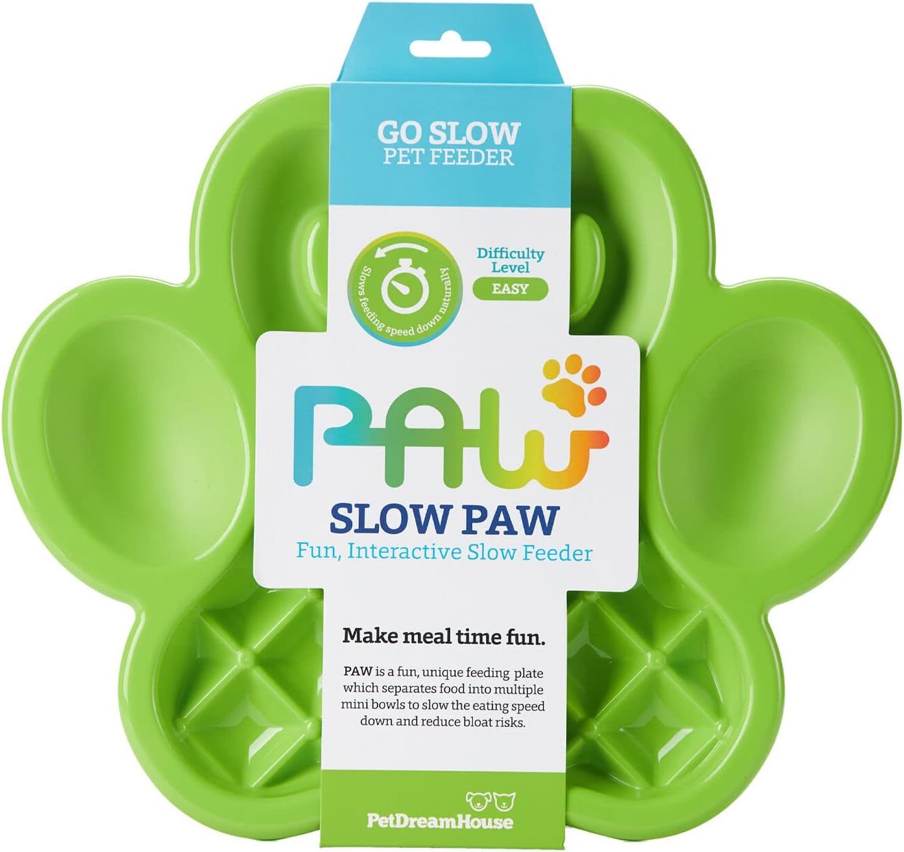 PAW Slow Feeder Activity Bowl Green