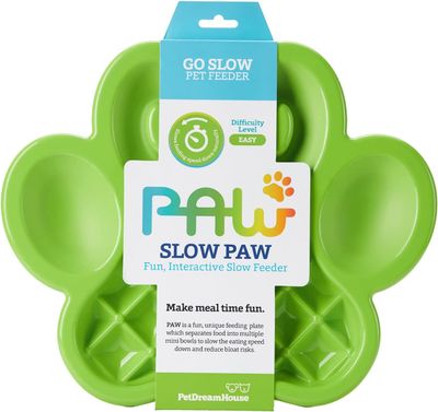 PAW Slow Feeder Activity Bowl Green