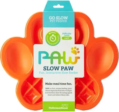 PAW Slow Feeder Activity Bowl Orange