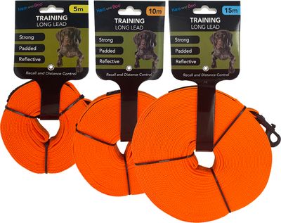 Hem &amp; Boo Sports Training Long Lead 15m Orange