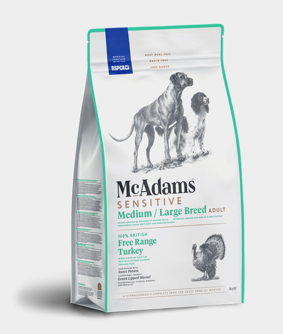 McAdams Medium/Large Breed Sensitive Free Range Turkey 2kg