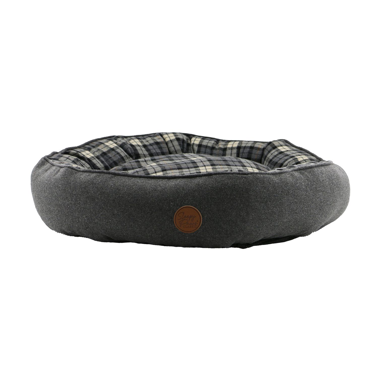 Ancol Black Grey Tartan Donut 70cm