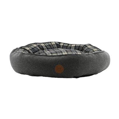 Ancol Black Grey Tartan Donut 70cm