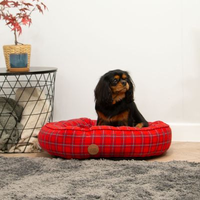 Ancol Red Tartan Donut Bed 70cm