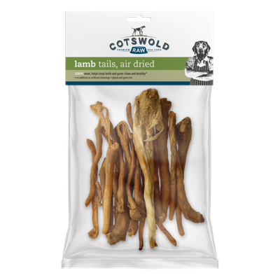 Cotswold Raw Natural Dried Treat Lamb Tails 250g