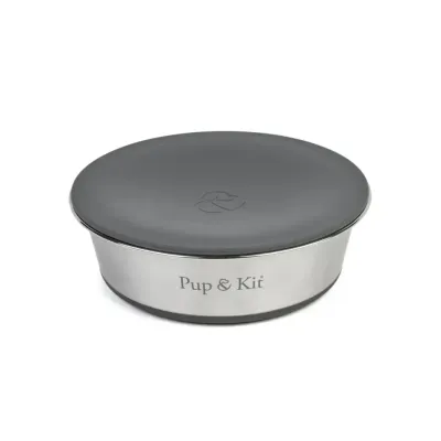 Pup &amp; Kit Lid-it Bowl Medium Grey