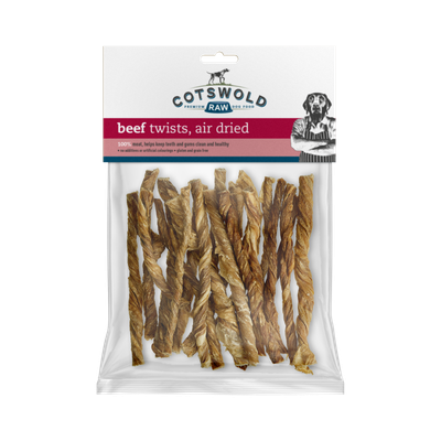 Cotswold Raw Natural Dried Treat Beef Twists 150g