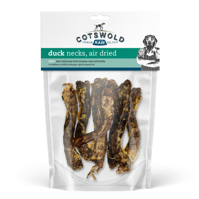 Cotswold Raw Natural Dried Treat Duck Necks 250g