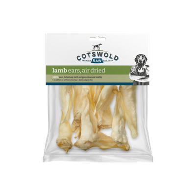 Cotswold Raw Natural Dried Treat Lamb Ears 100g
