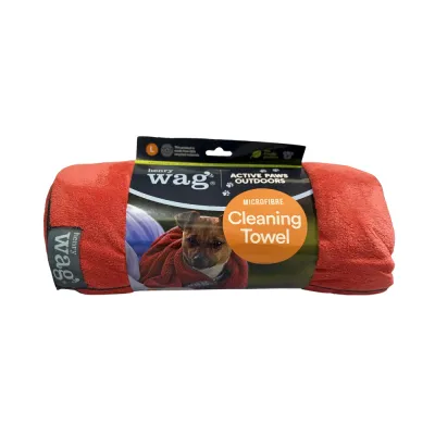 Henry Wag Pet Microfibre Towel Red Large