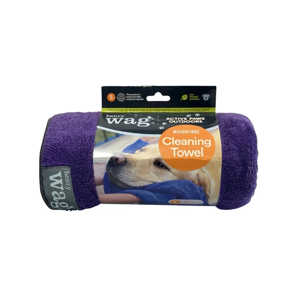 Henry Wag Pet Microfibre Towel Purple Small