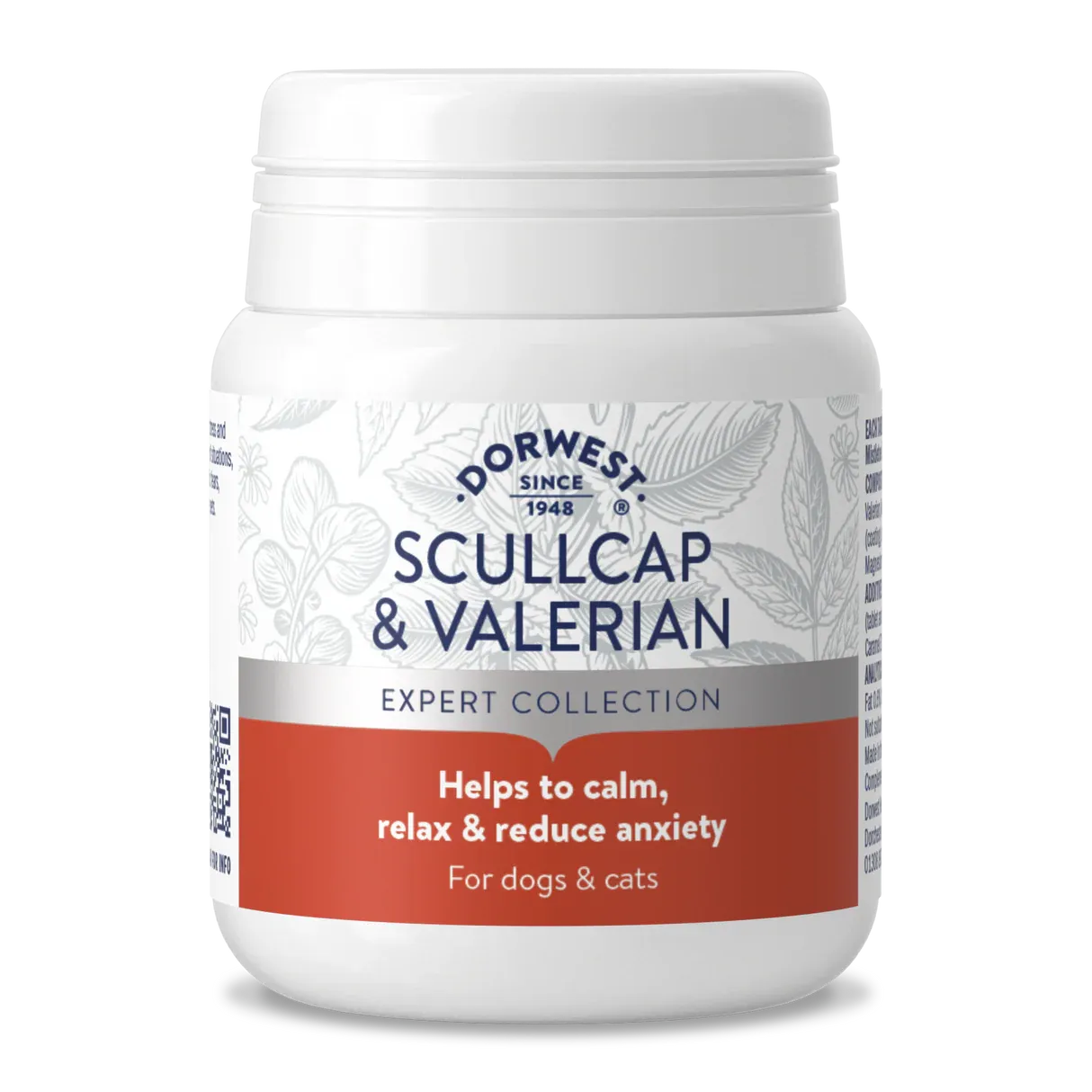 Dorwest Scullap &amp; Valerian Tablets for Dogs &amp; Cats - 100 Tablets