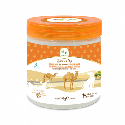 Pawfect Nature's Sip Camel Milk Powder with Papaya, Banana, Broccoli & Flaxseeds for Dogs 150g Pawfect Nature's Sip Camel Milk Powder with Papaya, Banana, Broccoli & Flaxseeds for Dogs 150g