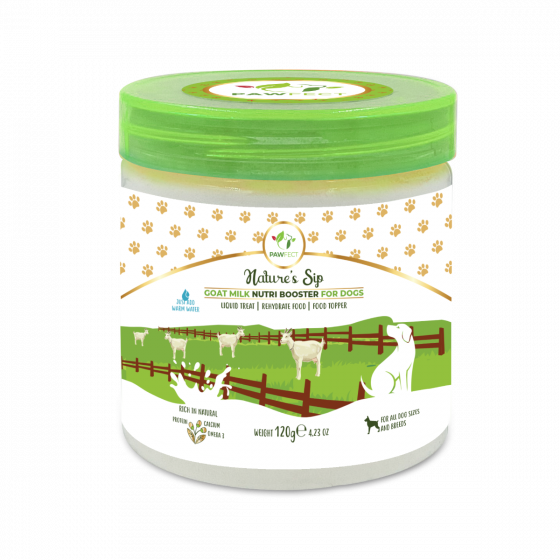 Pawfect Nature's Sip - 100% Natural Goat Milk Powder for Dogs &amp; Puppies 120g