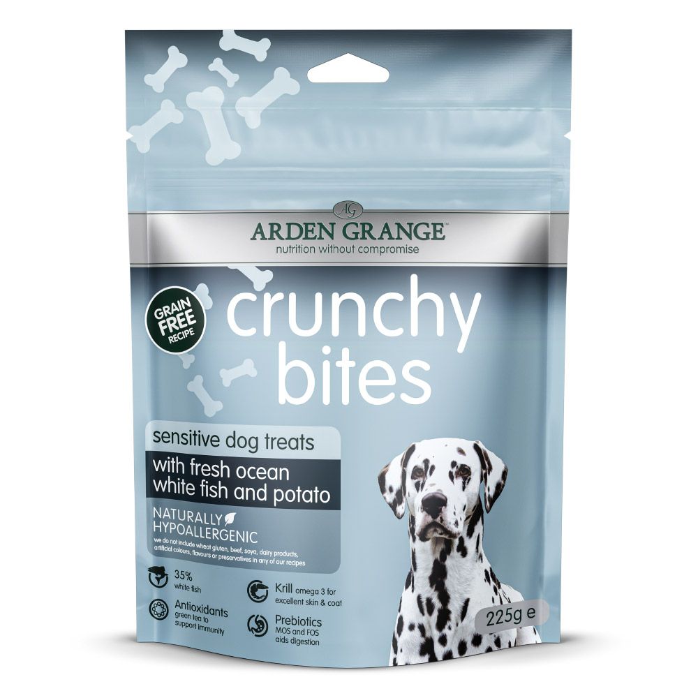 Arden Grange Crunchy Bites Sensitive White Fish 225g