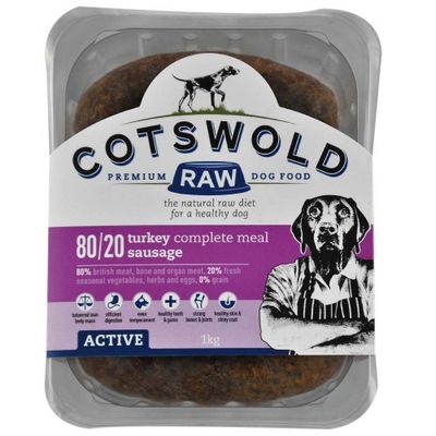 Cotswold Raw 80/20 Adult Working Turkey Sausage 1kg