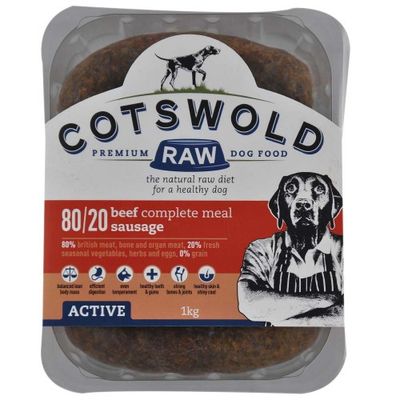 Cotswold Raw 80/20 Adult Working Beef Sausage 1kg