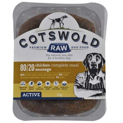 Cotswold Raw 80/20 Adult Working Chicken Sausage 500g
