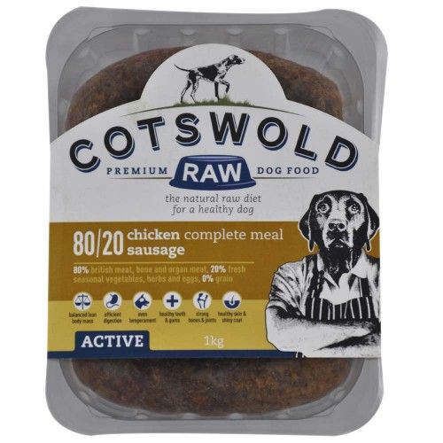 Cotswold Raw 80/20 Adult Working Chicken Sausage 1kg