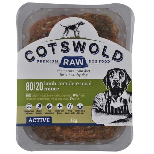 Cotswold Raw 80/20 Adult Working Lamb Mince 1kg