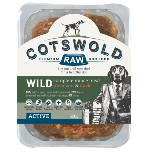 Cotswold Raw 80/20 Adult Working Wild - Pheasant and Duck Mince 1kg