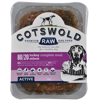 Cotswold Raw 80/20 Adult Working Turkey Mince 1kg