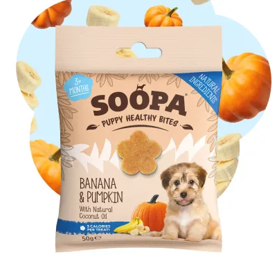 Soopa Puppy (Banana &amp; Pumpkin) Dog Treats
