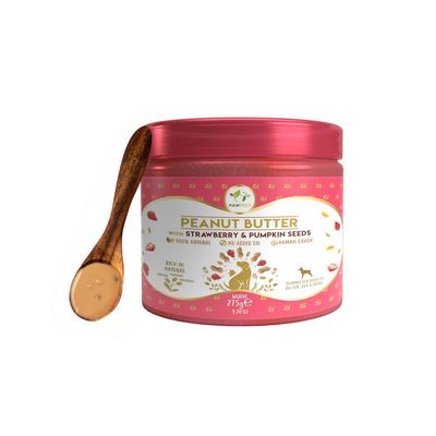Pawfect Peanut Butter with Strawberry &amp; Pumpkin Seeds for Dogs &amp; Puppies 275g