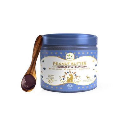 Pawfect Peanut Butter with Blueberries & Hempseeds for Dogs & Puppies 275g Pawfect Peanut Butter with Blueberries & Hempseeds for Dogs & Puppies 275g
