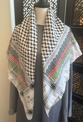 Flag Colors Cotton Printed Keffiyeh