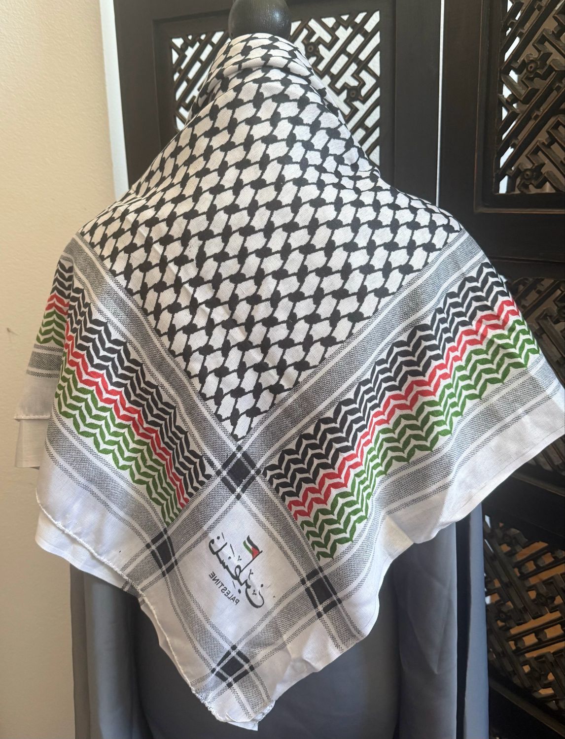 Flag Colors Cotton Printed Keffiyeh