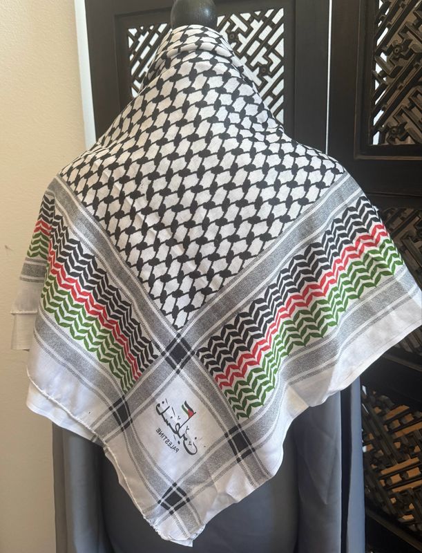 Flag Colors Cotton Printed Keffiyeh