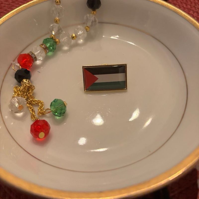 Palestine Flag Rectangle Enamel Pin