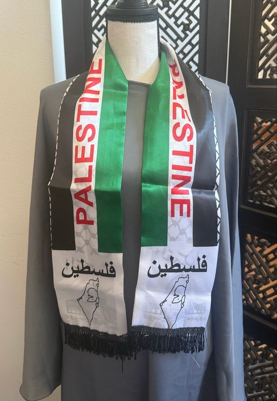 Palestine Mini Double-Sided Map Satin Sash
