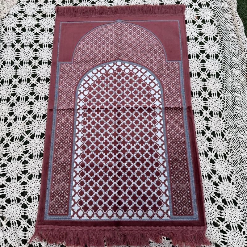 Luxury Mauve Pink Turkish Prayer Rug