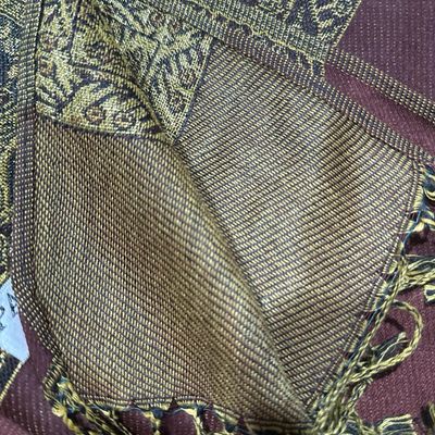 Mahogany Shimmer Pashmina Shawl