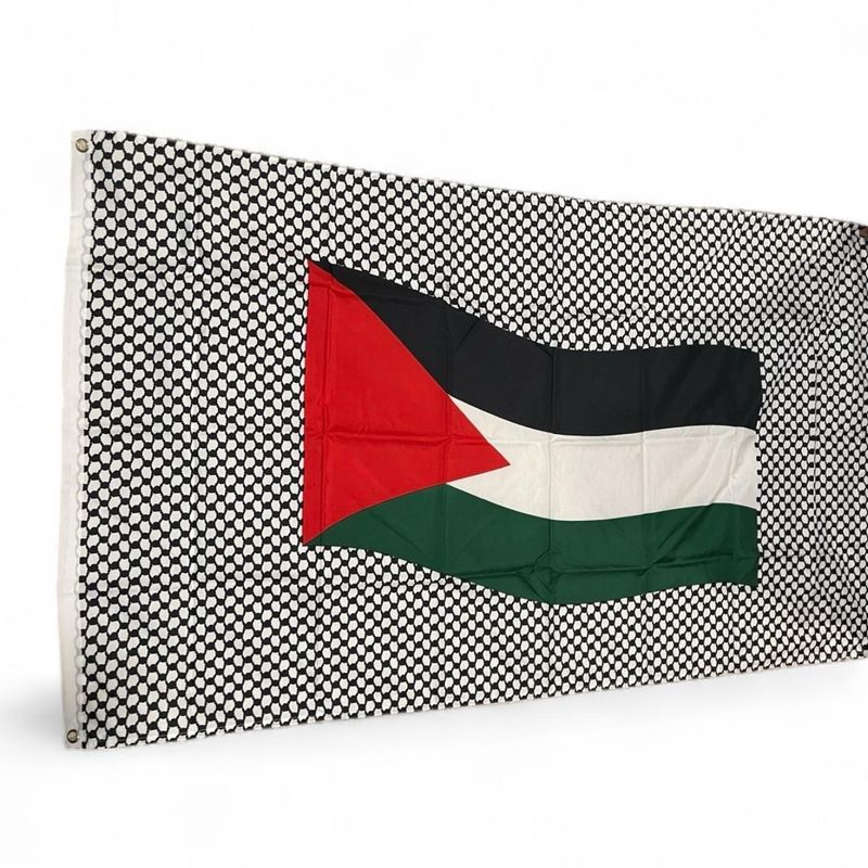 Original Large Palestine Keffiyeh Flag