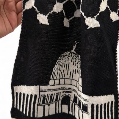Keffiyeh Shawl with Flag &amp; Masjid Al-Aqsa