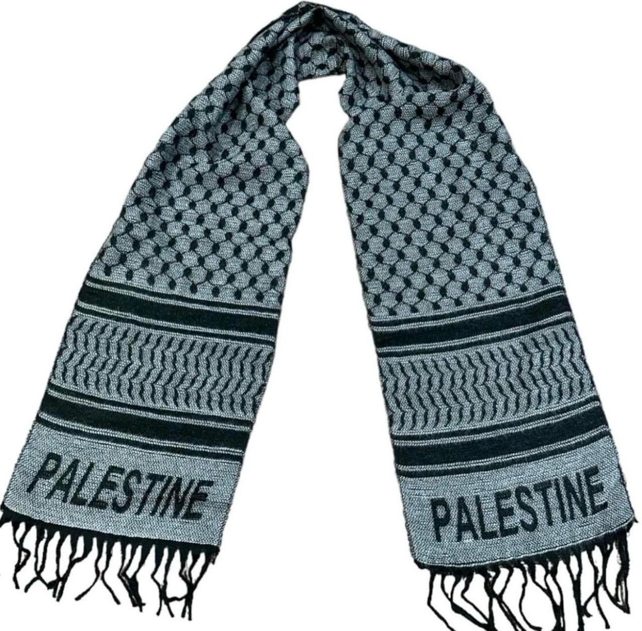 Palestine Grey Keffiyeh Shawl