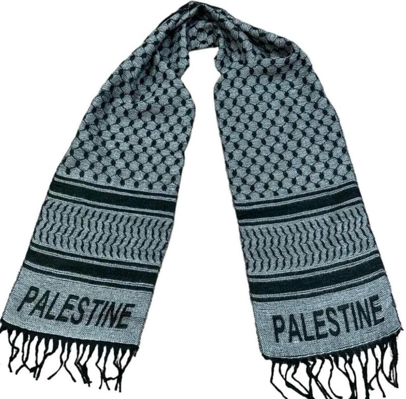 Palestine Grey Keffiyeh Shawl