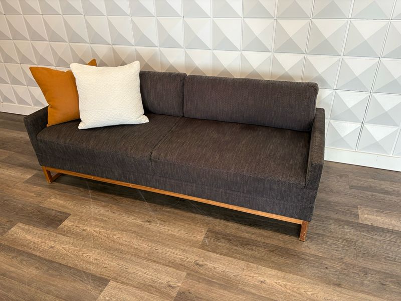 (BLU DOT) Stunning Dark Grey Blue Diplomat Sofa Sleeper