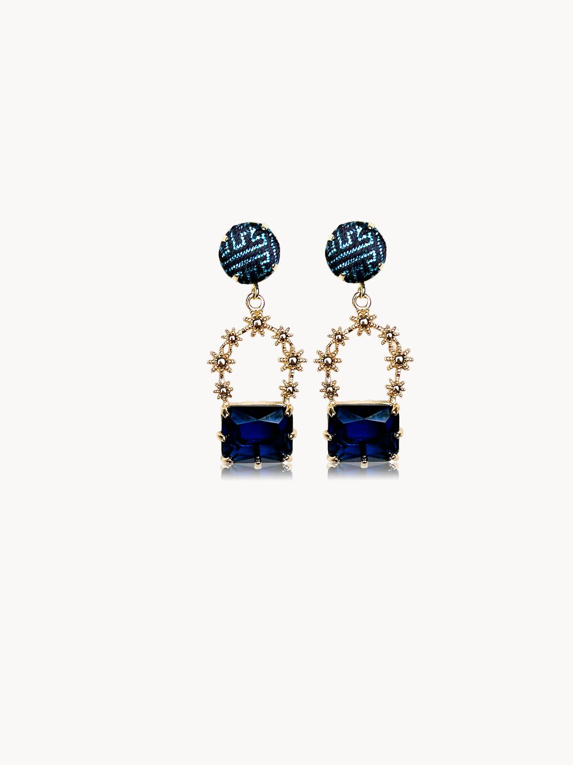 Midnight Silk Earrings, Blue