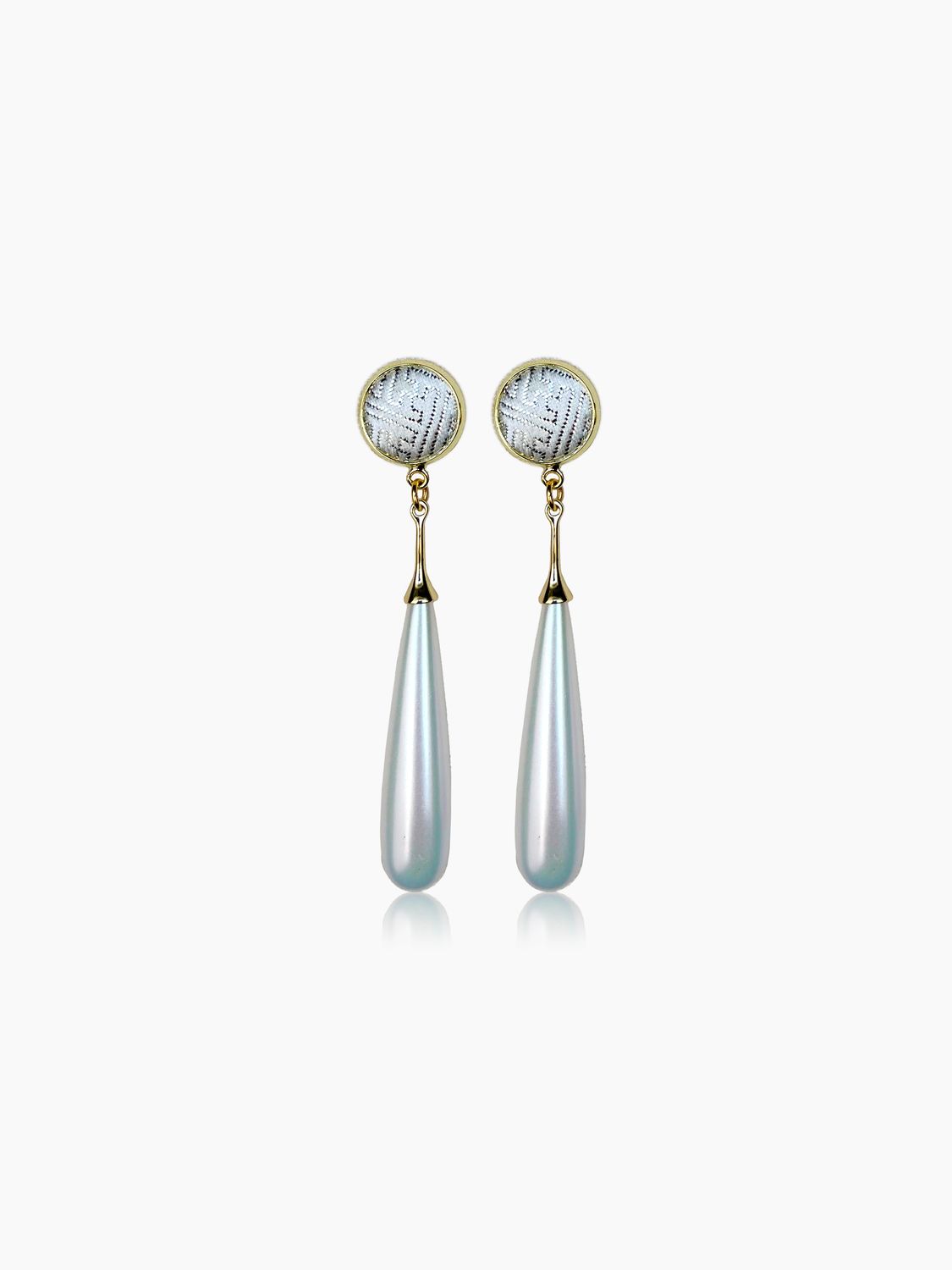 Pearl Drop Earrings, White