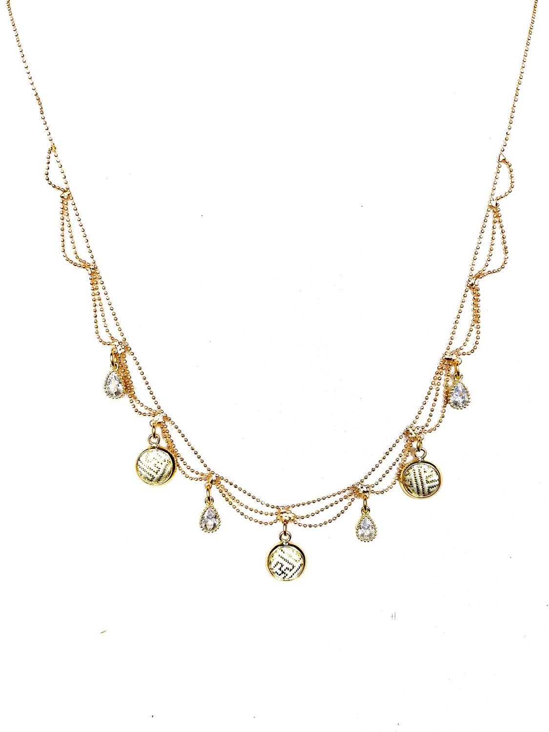 Ivory Layered Necklace, White
