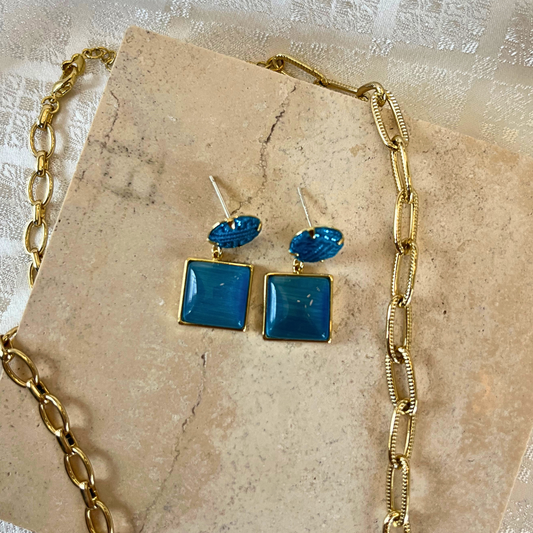 Sky Drop Earrings, Sky Blue