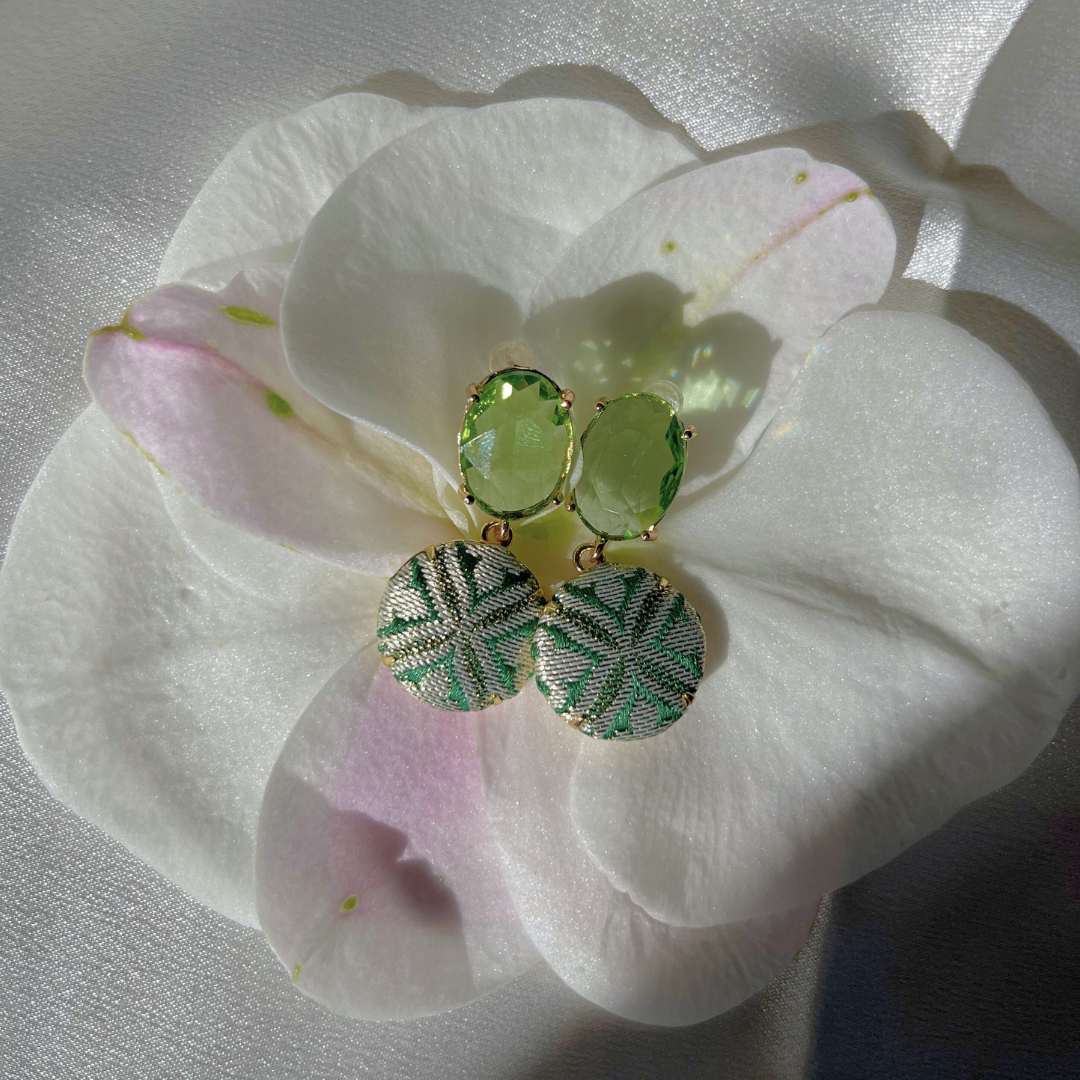 Envy Drop Earrings, Green
