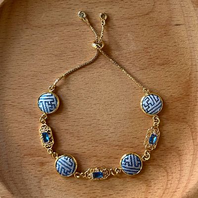 Heritage Infinity Bracelet, Blue