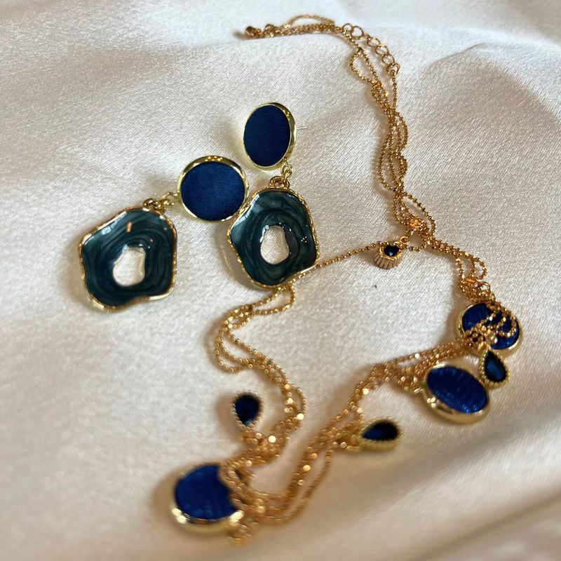 Blue Night Drop Earrings, Blue