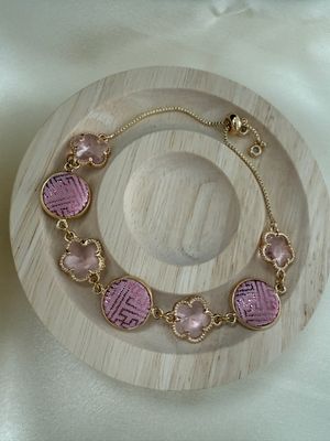 Vintage Infinity Bracelet, Pink