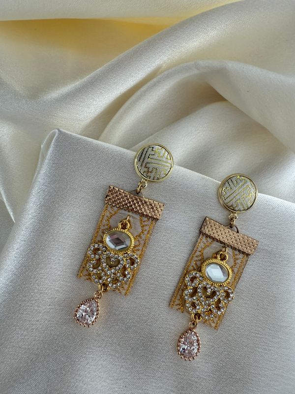 Banner Drop Earrings, Ivory